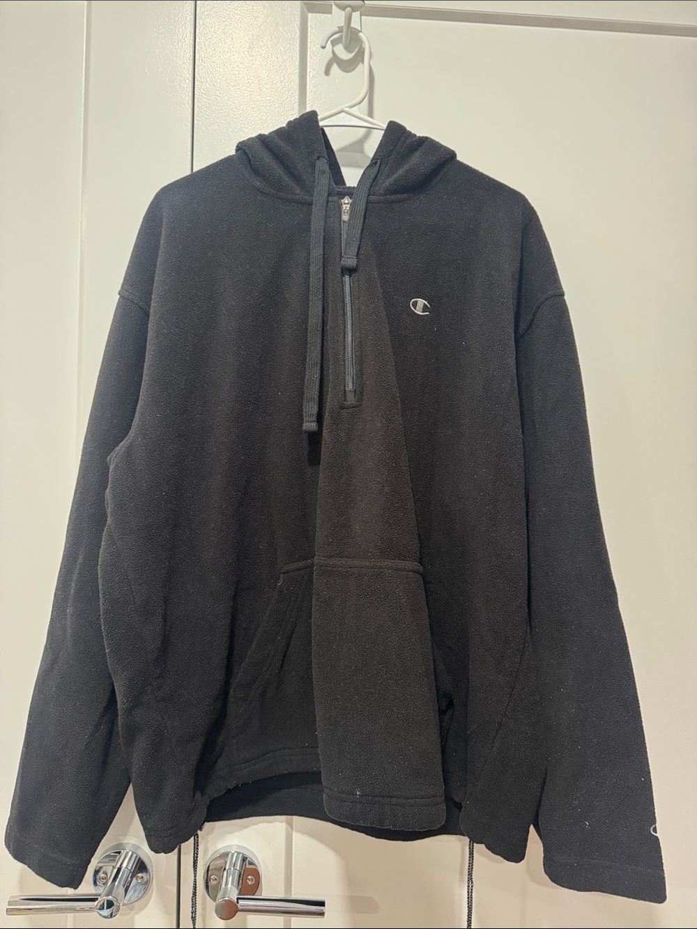 Champion Black Full-Zip Sherpa-Lined Hoodie